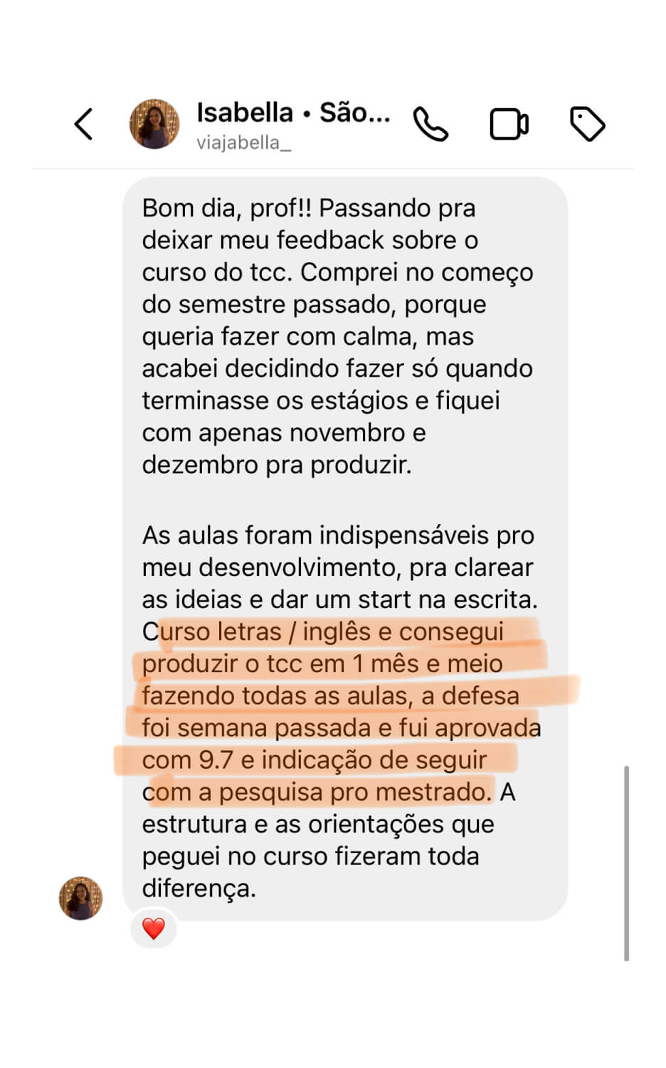 08 - Depoimento - curso letras TCC em 1 mês 1